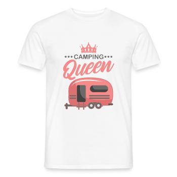 camping - Men's T-Shirt - white - Front - AI Model Male 178 dark (178cm)