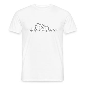 Elefant - Männer T-Shirt - Weiß - Vorne - AI Model Male 178 dark (178cm)