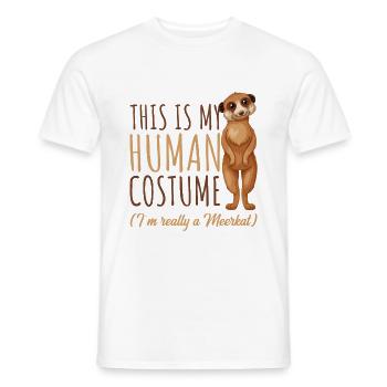 meerkat - Men's T-Shirt - white - Front - AI Model Male 178 dark (178cm)