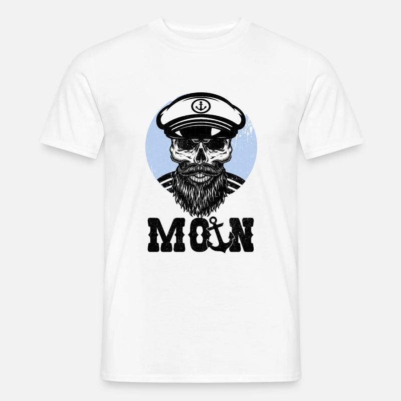Moin Norddeutsch - Männer T-Shirt - Weiß