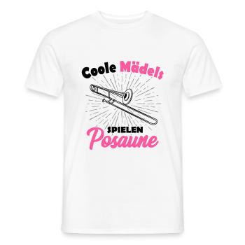 Posaune - Männer T-Shirt - Weiß - Vorne - AI Model Male 178 dark (178cm)