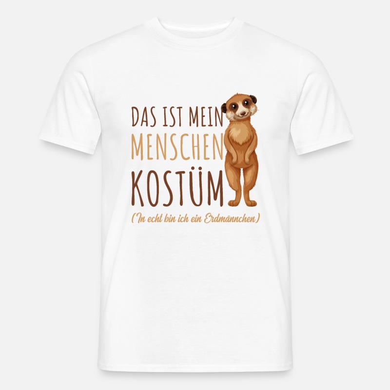Erdmännchen - Männer T-Shirt - Weiß