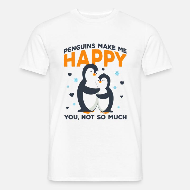 Pinguin - Männer T-Shirt - Weiß