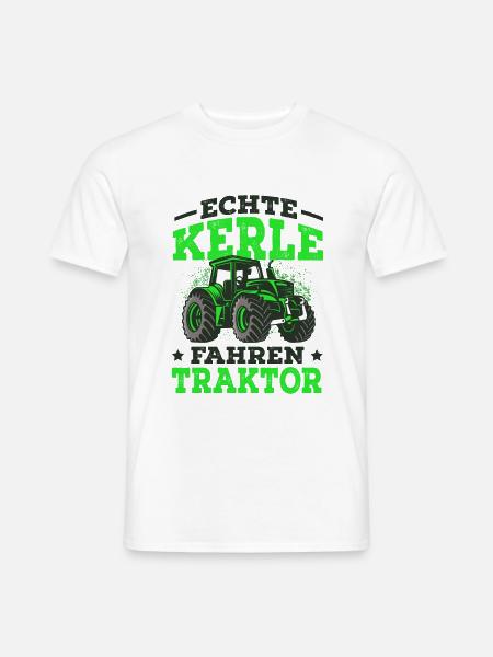 Traktor - Männer T-Shirt - Weiß