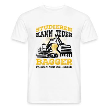 Baggerfahrer - Männer T-Shirt - Weiß - Vorne - AI Model Male 178 dark (178cm)