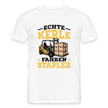 Staplerfahrer - Männer T-Shirt - Weiß - Vorne - AI Model Male 178 dark (178cm)