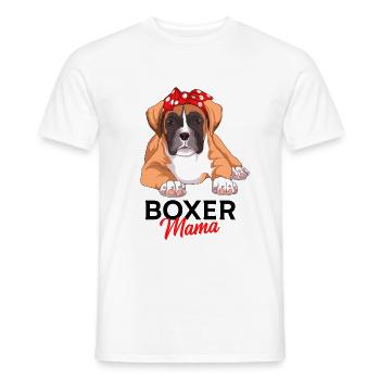 Boxer Hund - Männer T-Shirt - Weiß - Vorne - AI Model Male 178 dark (178cm)
