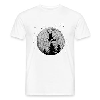 planche à roulette - T-shirt homme - blanc - Devant - AI Model Male 178 dark (178cm)