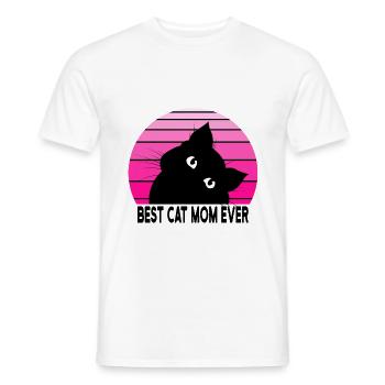Katzen Mama - Männer T-Shirt - Weiß - Vorne - AI Model Male 178 dark (178cm)