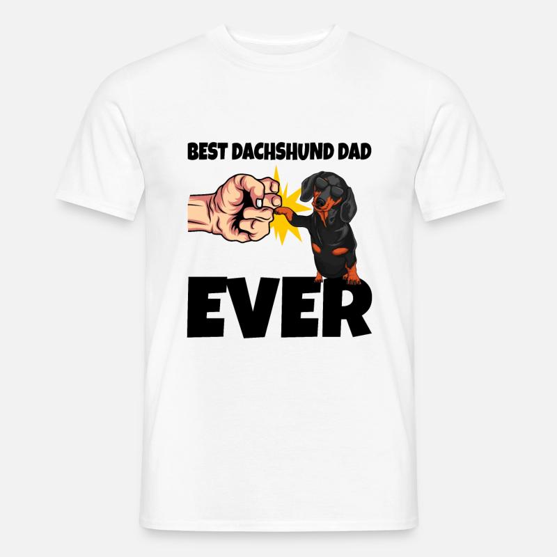 Dackel - Männer T-Shirt - Weiß