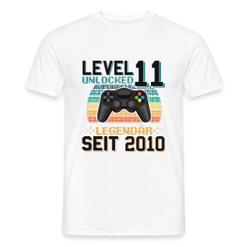 Joueur de 11e anniversaire - T-shirt homme - blanc - Devant - AI Model Male 178 dark (178cm)