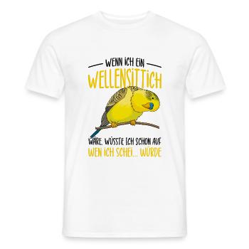 Wellensittich - Männer T-Shirt - Weiß - Vorne - AI Model Male 178 dark (178cm)
