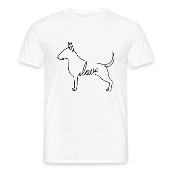 Bull terrier - Men's T-Shirt - white - Front - AI Model Male 178 dark (178cm)