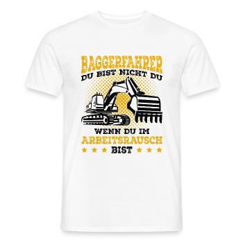 Baggerfahrer - Männer T-Shirt - Weiß - Vorne - AI Model Male 178 dark (178cm)