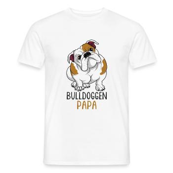 English Bulldog - Men's T-Shirt - white - Front - AI Model Male 178 dark (178cm)