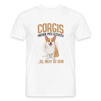 Corgi - Men's T-Shirt - white - Front - AI Model Male 178 dark (178cm)