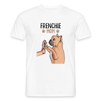 Bulldog français - T-shirt homme - blanc - Devant - AI Model Male 178 dark (178cm)