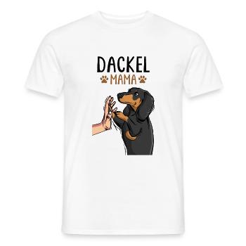 Teckel Maman - Chien de blaireau mignon - T-shirt homme - blanc - Devant - AI Model Male 178 dark (178cm)