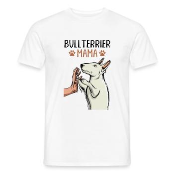 bull terrier - Men's T-Shirt - white - Front - AI Model Male 178 dark (178cm)