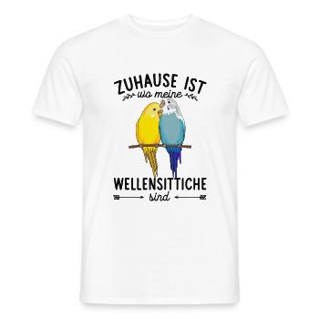 Wellensittich - Männer T-Shirt - Weiß - Vorne - AI Model Male 178 dark (178cm)