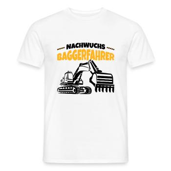 Bagger - Männer T-Shirt - Weiß - Vorne - AI Model Male 178 dark (178cm)
