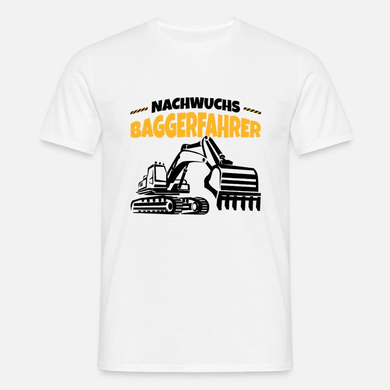 Bagger - Männer T-Shirt - Weiß