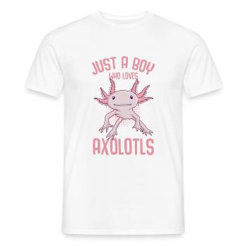 axolotl - Men's T-Shirt - white - Front - AI Model Male 178 dark (178cm)