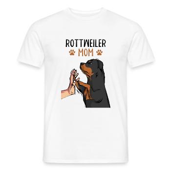 Rottweiler Mama Hunde Mom Frauchen - Männer T-Shirt - Weiß - Vorne - AI Model Male 178 dark (178cm)