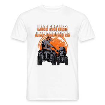 Quad père fille - T-shirt homme - blanc - Devant - AI Model Male 178 dark (178cm)