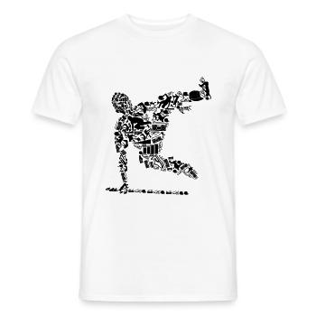 Parkour - Männer T-Shirt - Weiß - Vorne - AI Model Male 178 dark (178cm)