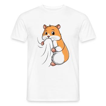 Hamster - Männer T-Shirt - Weiß - Vorne - AI Model Male 178 dark (178cm)