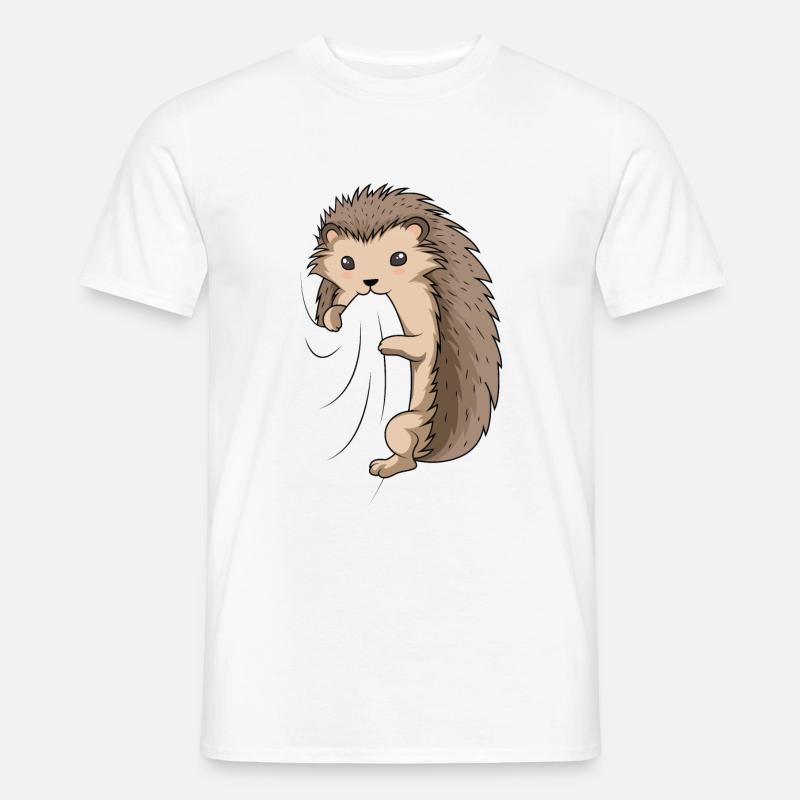 Igel - Männer T-Shirt - Weiß