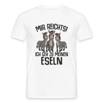 Esel - Männer T-Shirt - Weiß - Vorne - AI Model Male 178 dark (178cm)