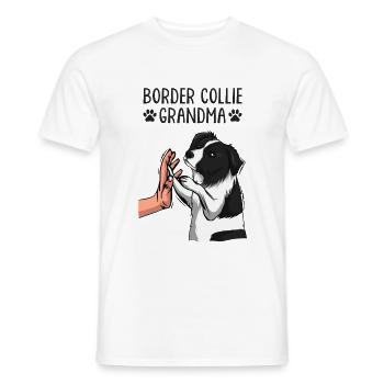 Border Collie Grandma Dog Mistress - Men's T-Shirt - white - Front - AI Model Male 178 dark (178cm)