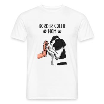 Border Collie Maman Chiens Maman Maîtresse - T-shirt homme - blanc - Devant - AI Model Male 178 dark (178cm)