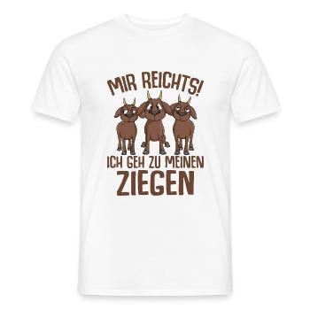Ziege - Männer T-Shirt - Weiß - Vorne - AI Model Male 178 dark (178cm)