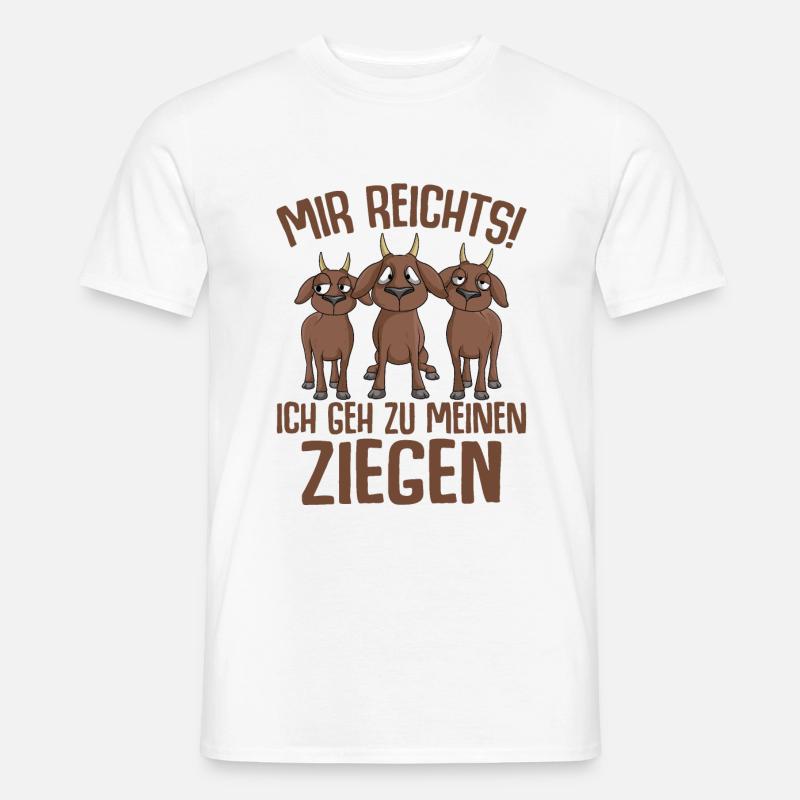 Ziege - Männer T-Shirt - Weiß