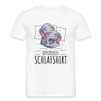 Elefant - Männer T-Shirt - Weiß - Vorne - AI Model Male 178 dark (178cm)