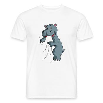 Hippopotame - T-shirt homme - blanc - Devant - AI Model Male 178 dark (178cm)