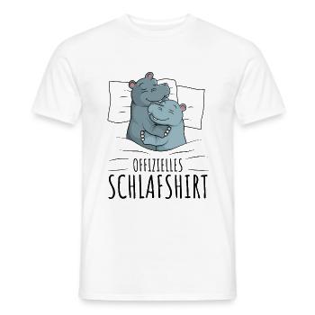 Nilpferd - Männer T-Shirt - Weiß - Vorne - AI Model Male 178 dark (178cm)