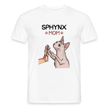 Sphynx Mom Mama Sphinx Katze Nacktkatze - Männer T-Shirt - Weiß - Vorne - AI Model Male 178 dark (178cm)
