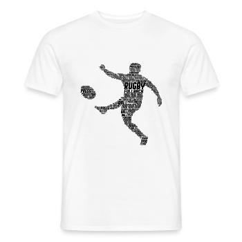 Rugby - Men's T-Shirt - white - Front - AI Model Male 178 dark (178cm)