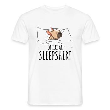 Français Bouledogue - T-shirt homme - blanc - Devant - AI Model Male 178 dark (178cm)