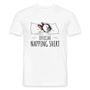 Français Bouledogue - T-shirt homme - blanc - Devant - AI Model Male 178 dark (178cm)