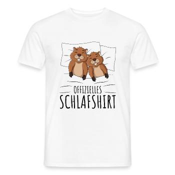 Biber - Männer T-Shirt - Weiß - Vorne - AI Model Male 178 dark (178cm)