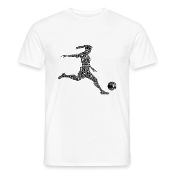 Fußball Mädchen - Männer T-Shirt - Weiß - Vorne - AI Model Male 178 dark (178cm)