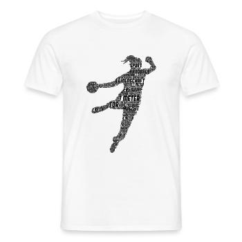 Handballeur - T-shirt homme - blanc - Devant - AI Model Male 178 dark (178cm)