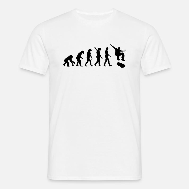 Evolution Skateboard - Männer T-Shirt - Weiß
