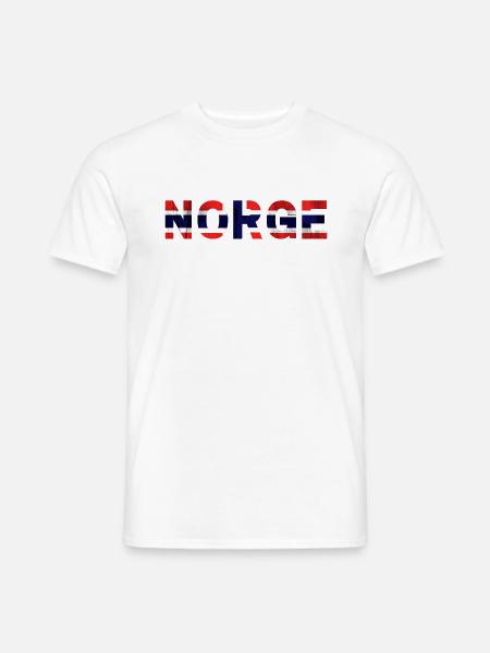noruega noruega noruego norsk - Camiseta hombre - blanco