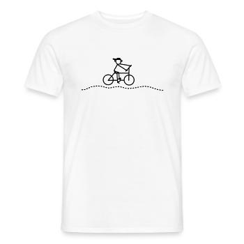 Cyclists - Bicycle - Men's T-Shirt - white - Front - AI Model Male 178 dark (178cm)